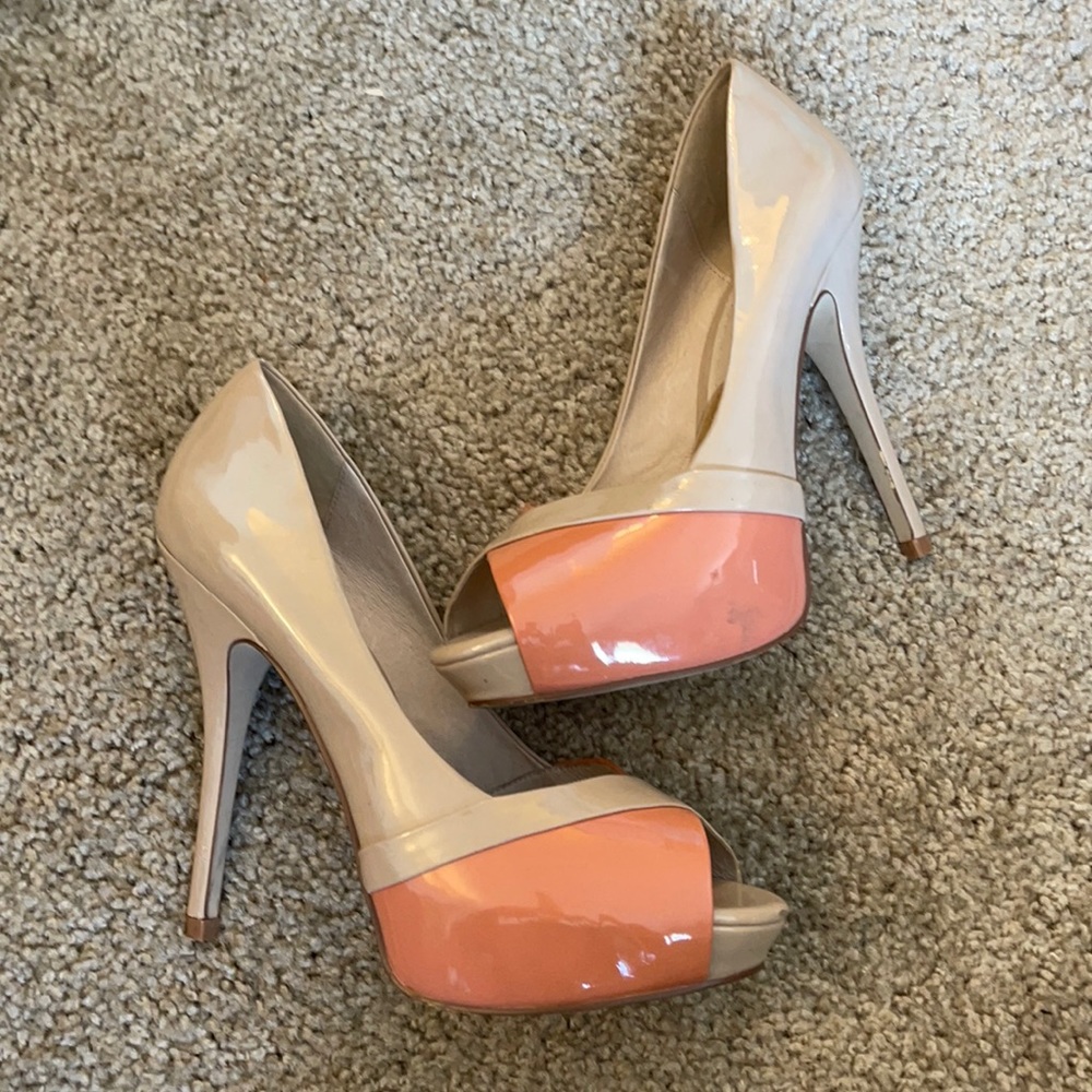 Aldo Peep Toe Leather Heels